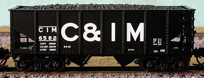 Bluford Shops 60131 N Chicago & Illinois Midland USRA 30' 6" 2-Bay Hopper #6582