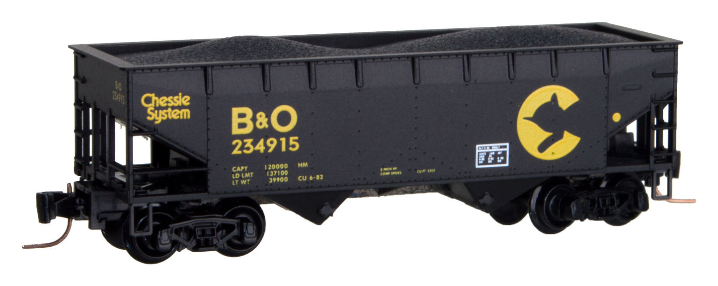 MicroTrains 53300112 Z Baltimore and Ohio 33' 2-Bay Hopper #234915