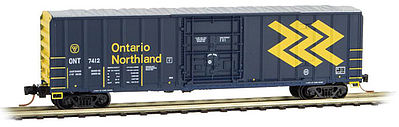 Micro-Trains 02700041 N Ontario Northland 50' Plug Door Rib Side Boxcar #7412