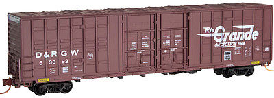 Micro-Trains 10300010 N DRGW 60' Excess Height Double Plug Door Boxcar #63893