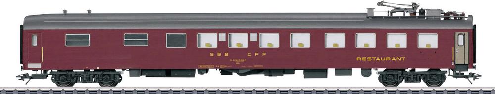 Marklin 43874 HO SBB WRm Type Passenger Dining Coach Car