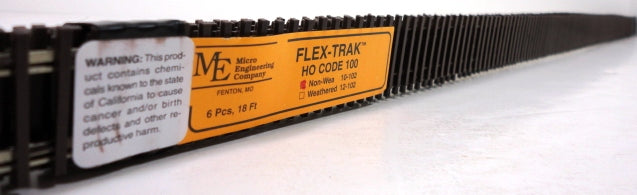 Micro Engineering 10-102 HO Code 100 36" Non-Weathered Flex-Track (Pack of 6)
