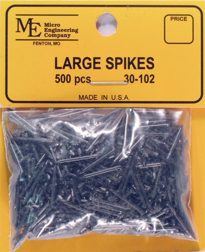 Micro Engineering 30-102 G ½" Large Blackened Metal Spikes (Pack of 500)