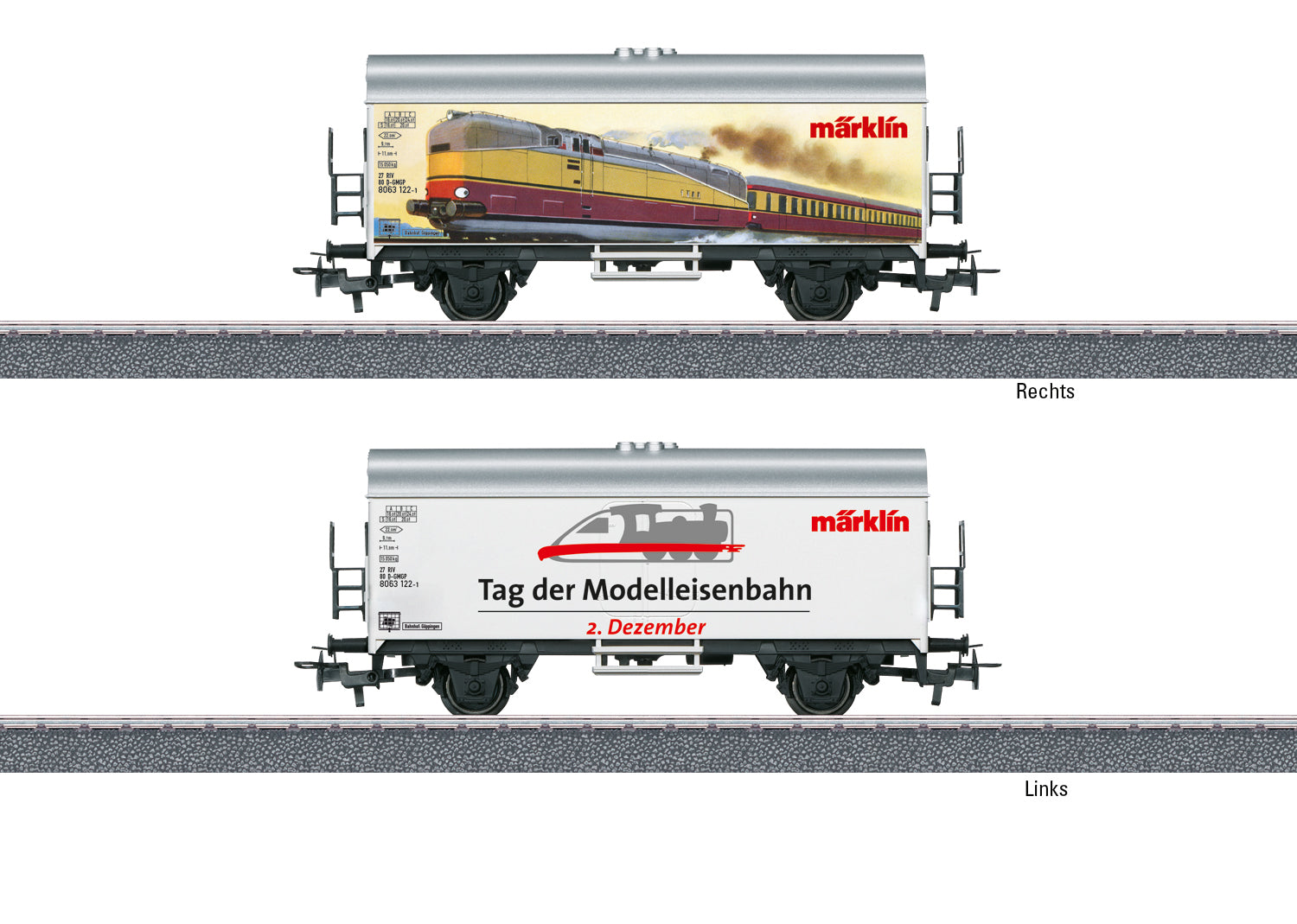 Marklin 44222 HO International Model Railroading Day Refrigerator Car (Set of 2)