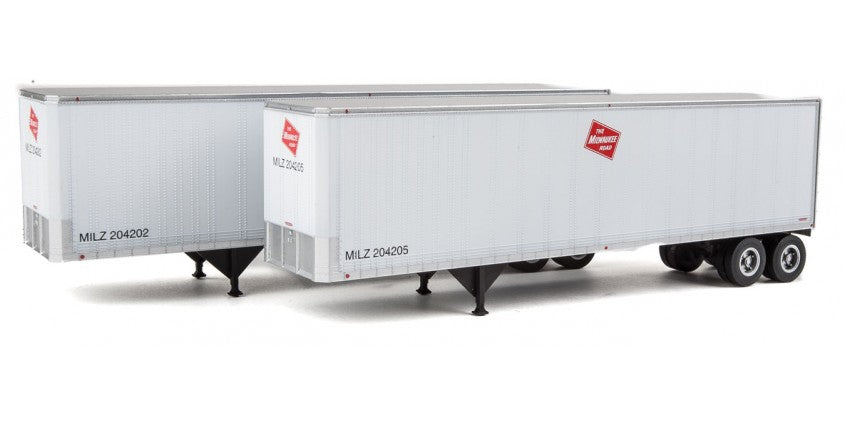Walthers 949-2513 HO Milwaukee Road 40' Trailmobile Trailer (Set of 2)
