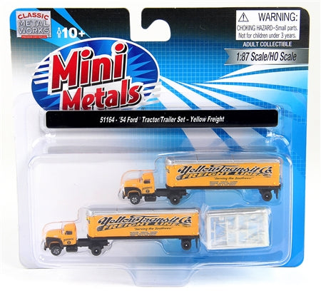 Classic Metal Works 51164 N Mini Metals Yellow Transit Tractor (Pack of 2)