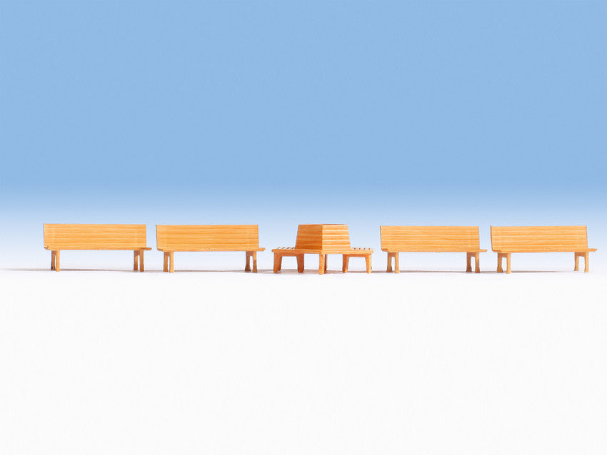 Noch 14851 HO Benches (4) & Circle Bench
