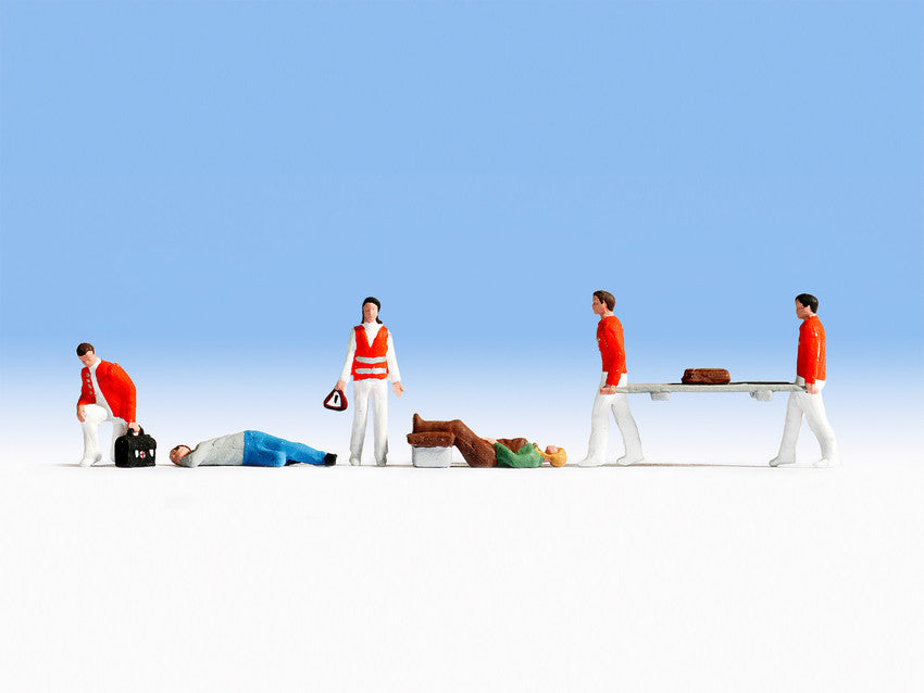 Noch 15094 HO Scale Paramedics and Patients Figures (Set of 6)