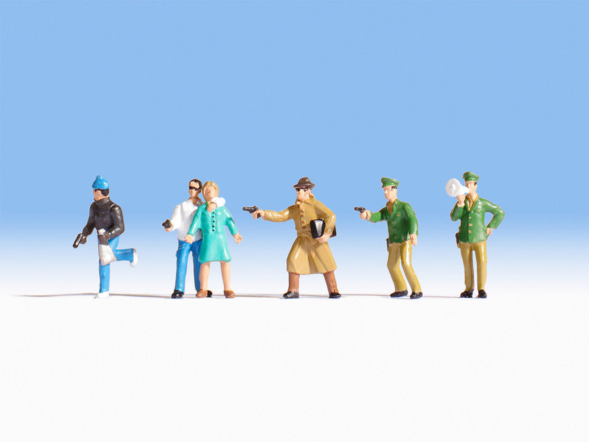 Noch 15096 HO Gangsters & Policemen Figures (Set of 6)