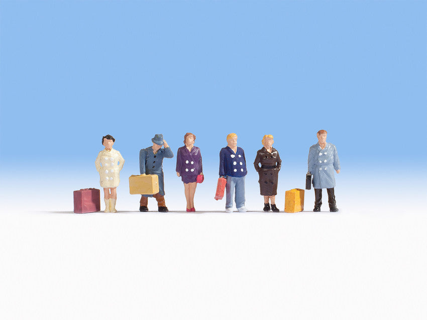 Noch 15219 HO Passengers W/Luggage Figures (Set of 6)