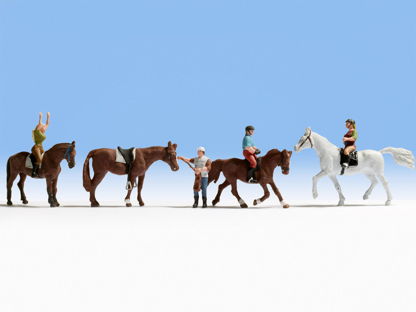 Noch 15630 HO Riders w/Horses Figures (Set of 8)