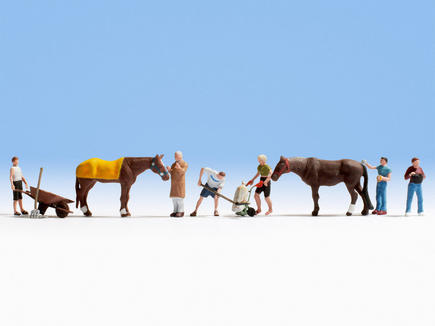 Noch 15634 HO Stable Work Figures (Set of 8)