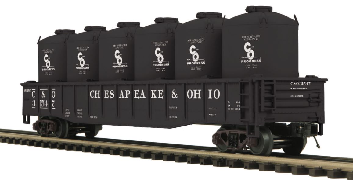 MTH 20-95207 O Chesapeake & Ohio Gondola Car with LCL Cement Containers