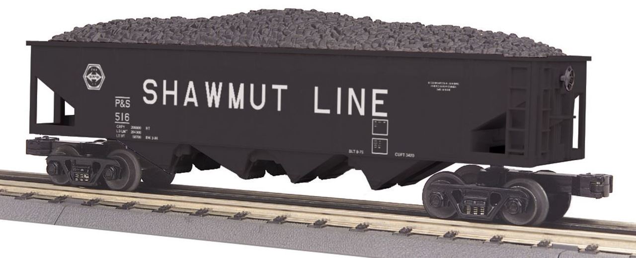 MTH 30-75546 O Pittsburg & Shawmut Line 4-Bay Hopper Car