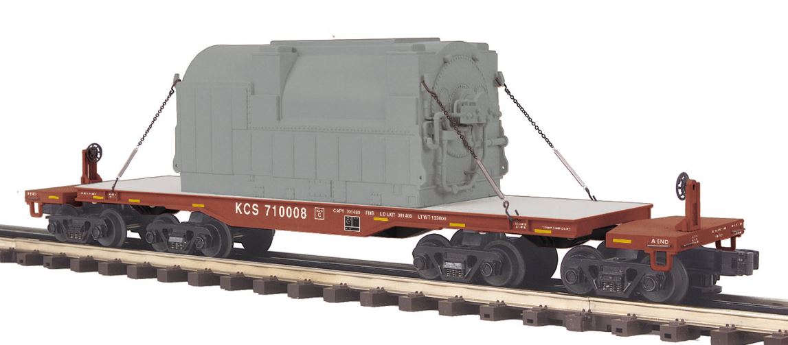 MTH 20-95184 O Kansas City Southern 47' TTX Heavy Duty Flatcar with Generator