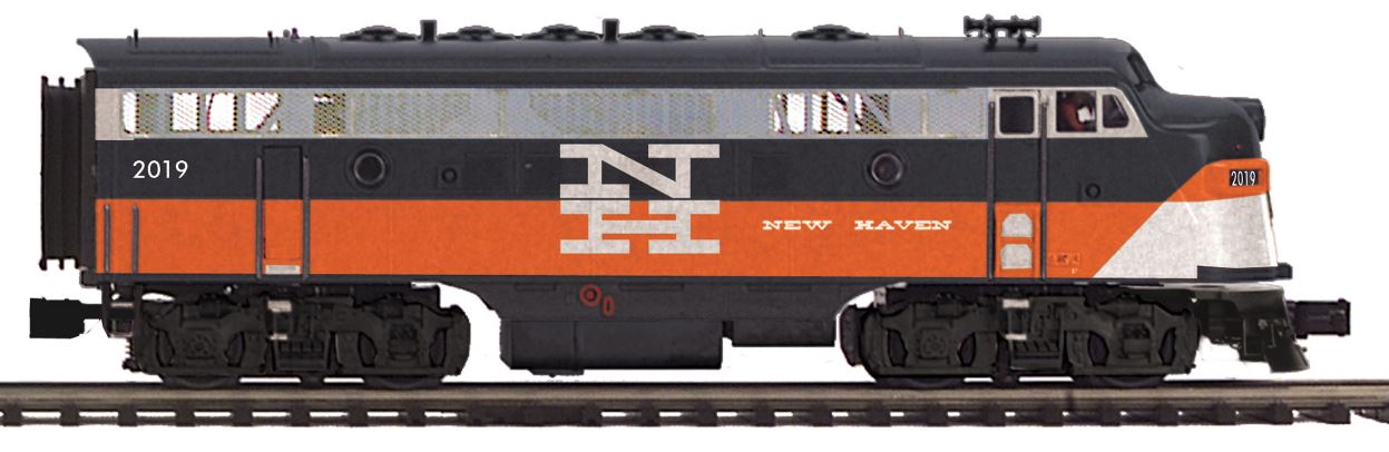 MTH 20-20607-1 New Haven F-7 A Unit Diesel Engine w/P-S 3.0 #2019 (Hi-Rail)