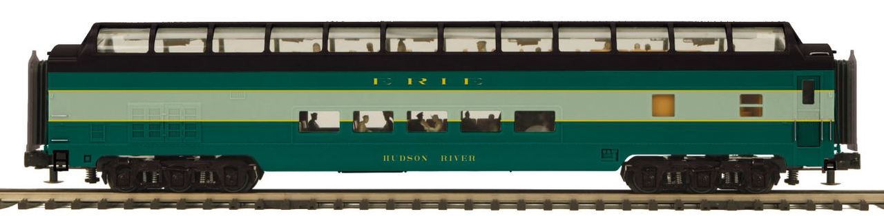 MTH 20-67268 O Erie 70' Streamlined Full Length Vista Dome SS Passenger Car