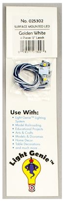 MRC 025302 Pearl White Light Genie LED with 12" Leads (Pack of 4)