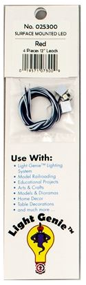 MRC 025300 Red Light Genie LED with 12" Leads (Pack of 4)