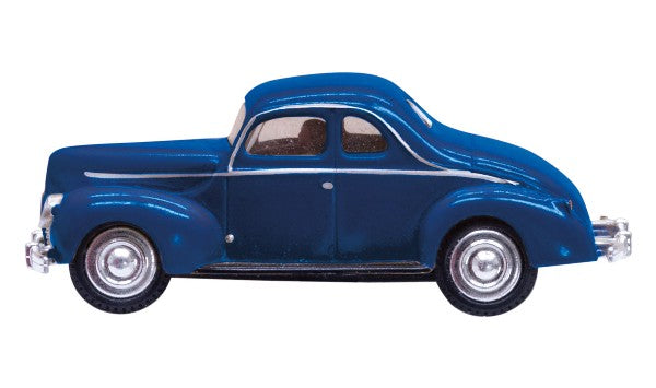 Woodland Scenics JP5598 HO Just Plug Blue Coupe Lighted Vehicle