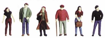 Plastruct 93337 Z 21/64" Unpainted Styrene Plastic City Figures (Set of 12)