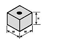 Plastruct 95406 5/8" x 5/8" ABS Column Block (Pack of 5)