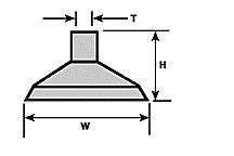 Plastruct 95903 G 5/8" x 3/32" x 3/8" Lamp Shade (Pack of 5)