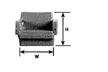 Plastruct 93777 O 5/8" x 17/32" Lounge Chair