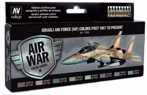 Vallejo Paint 71203 IAF Colors Post 1967 - Present Model Air Paints (Set of 8)