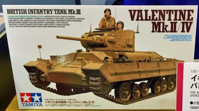 Tamiya 35352 1:35 British InfantryMk.III - Valentine Mk.II/IV Military Tank Kit
