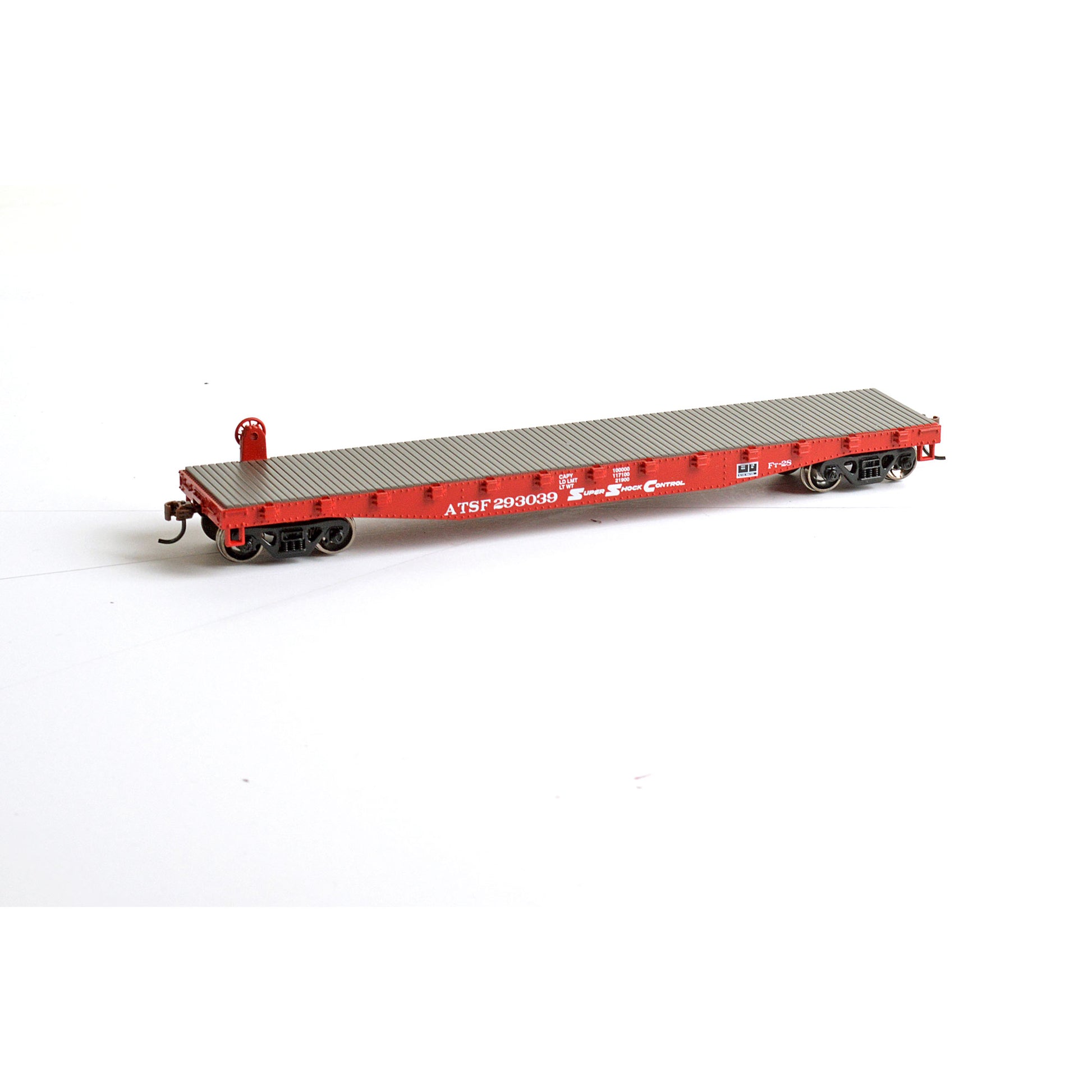 Roundhouse 72490 HO Santa Fe 50' Flat Car w/Stakes #293039