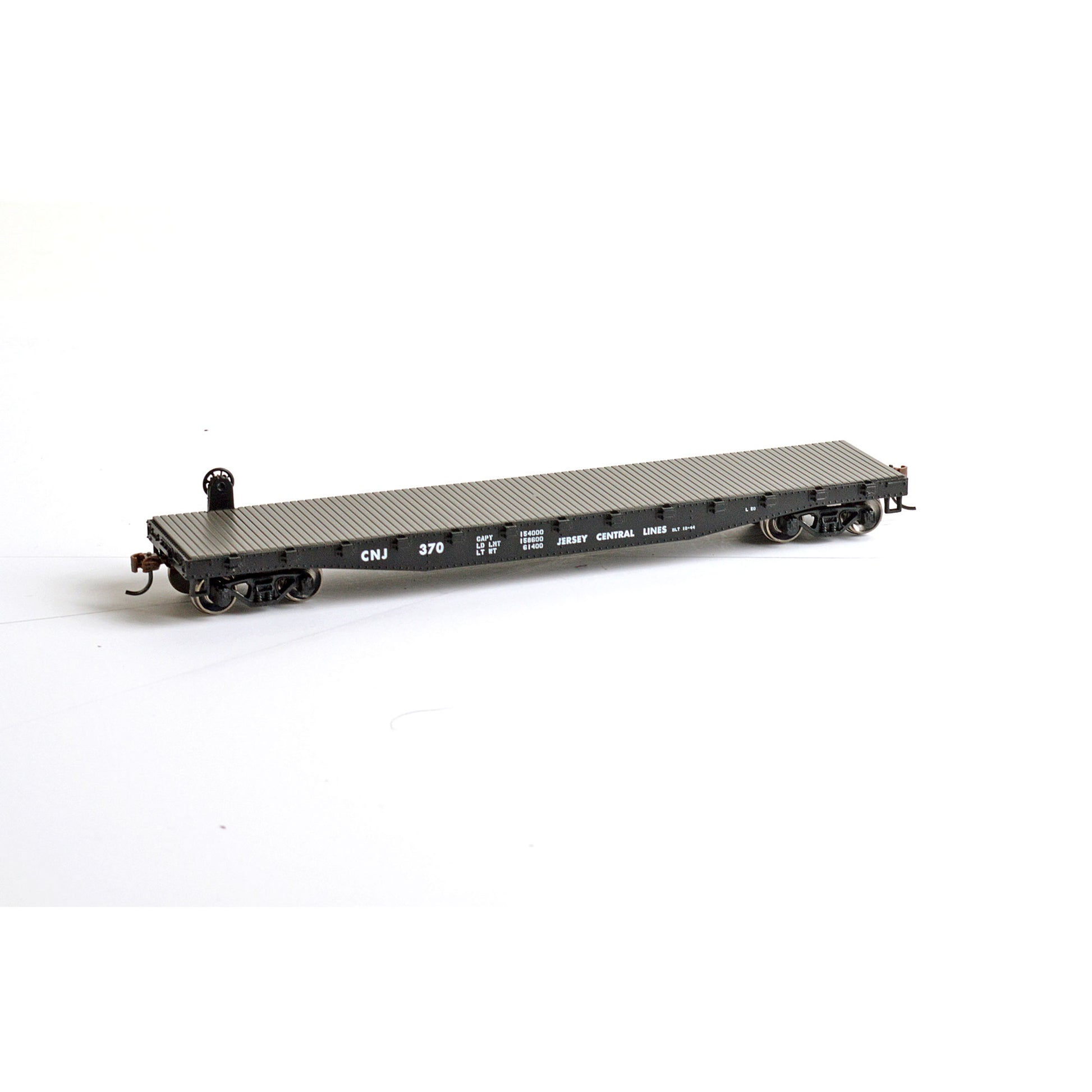 Roundhouse 72493 HO Central Of New Jersey 50' Flat Car w/Stakes #370