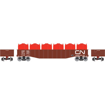 Roundhouse 14801 HO Canadian National 50' Gondola w/Canisters Load #144541