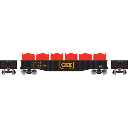 Roundhouse 14804 HO CSX 50' Gondola w/Canisters Load #379899