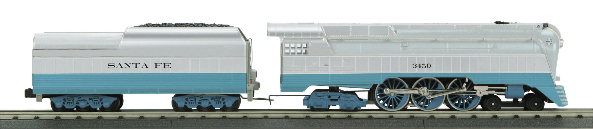 MTH 30-1695-1 O Santa Fe 4-6-4 Imperial Streamlined Hudson Steam Engine #3451