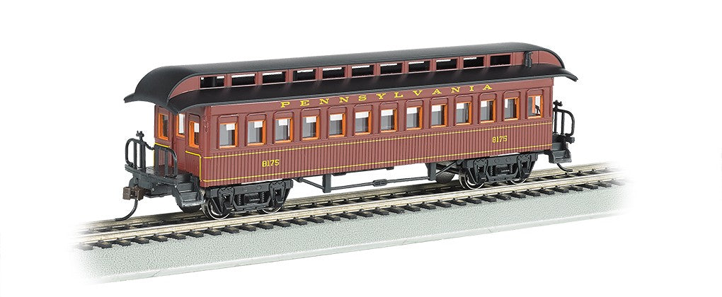 Bachmann 15102 HO Pennsylvania Old-Time Coach Car w/ Rounded-End Clerestory Roof