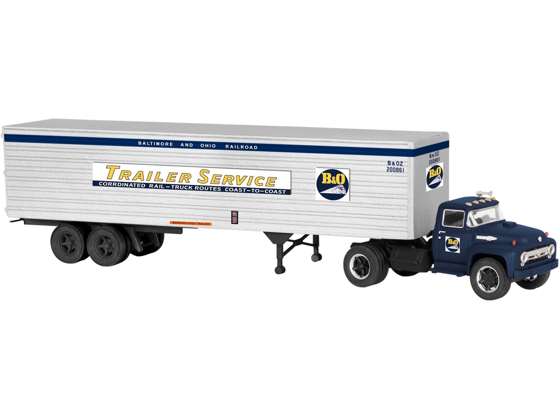 Lionel 6-82845 O Baltimore & Ohio 40' Trailer with Tractors