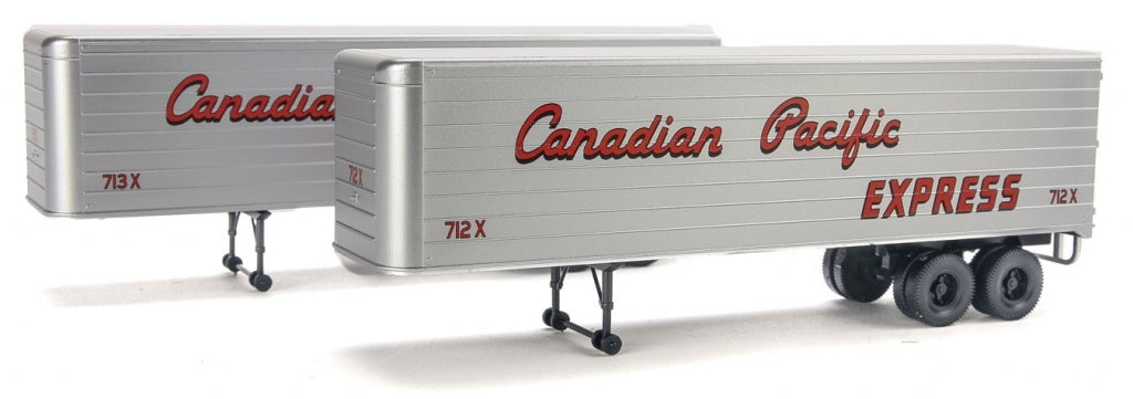 Walthers 949-2408 HO Canadian Pacific 35' Fluted-Side Trailer 2-Pack
