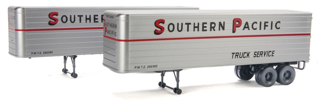 Walthers 949-2412 HO Southern Pacific 35' Fluted-Side Trailers (Set of 2)