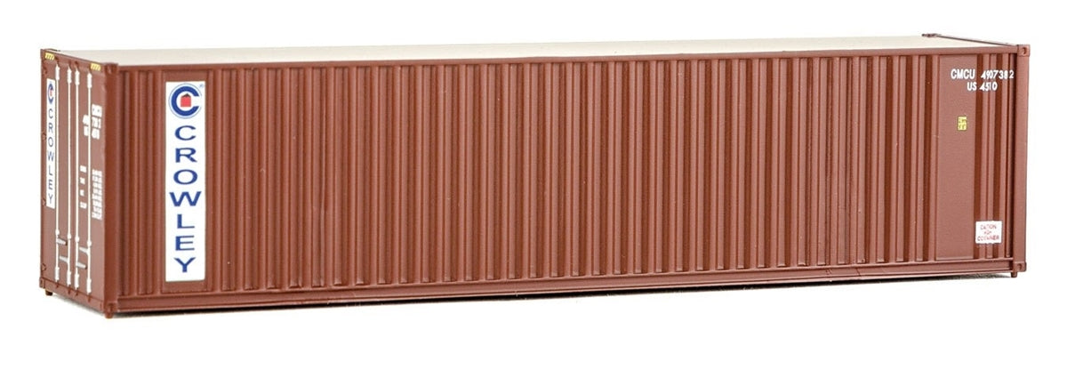 Walthers 949-8215 HO Crowley 40' Hi-Cube Container, Corrugated with Flat Roof