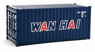 Walthers 949-8066 HO Assembled Wan Hai 20' Corrugated Container
