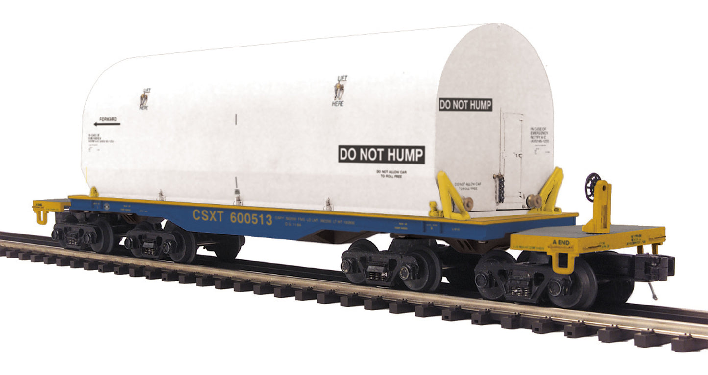 MTH 20-95189 O CSX 47' TTX Heavy Duty Flat Car with Covered Load