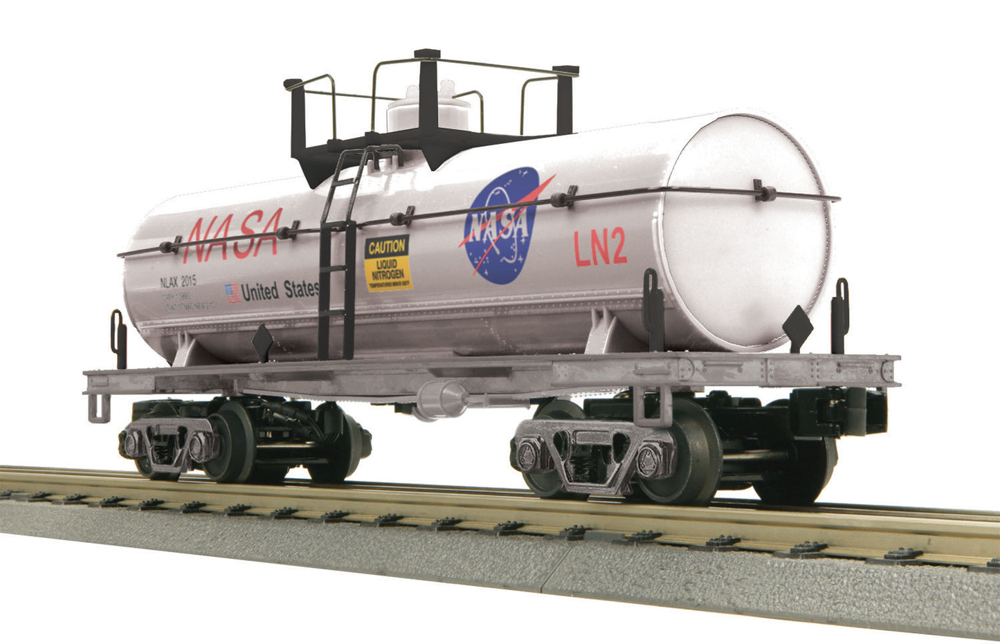 MTH 30-73473 O Gauge NASA RailKing Smoking Tank Car