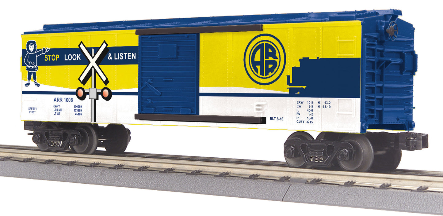 MTH 30-74855 O Gauge Alaska RailKing Box Car with Blinking LEDs