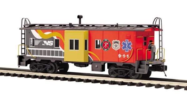 MTH 20-91593 O Norfolk Southern First Responders Bay-Window Caboose #911