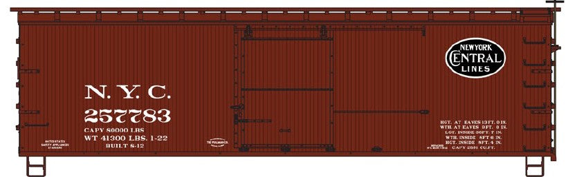 Accurail 1301 HO New York Central 36' Double Sheath Box