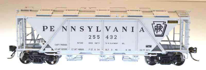 Bowser 41487 HO Pennsylvania Railroad H30 Keystone Gray Covered Hopper #255432
