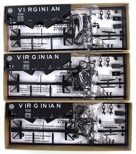 Accurail 8081 HO Virginian USRA/Canton Twin Hopper Kits (Pack of 3)