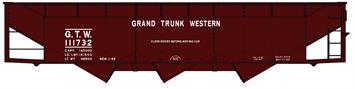 Accurail 75151 HO Grand Trunk Western AAR 70-Ton Offset-Side 3-Bay Hopper