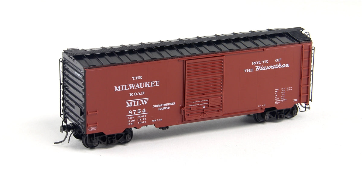 Kadee 4931 HO 1955 Milwaukee Road 40' PS-1 with 7' Door Boxcar #8754